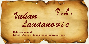 Vukan Laudanović vizit kartica